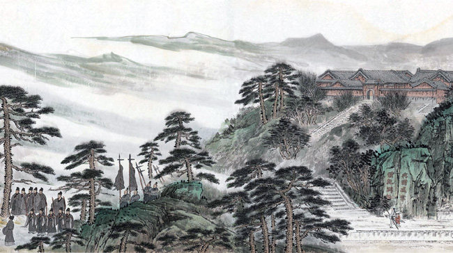 泰山胜迹图长卷(局部)