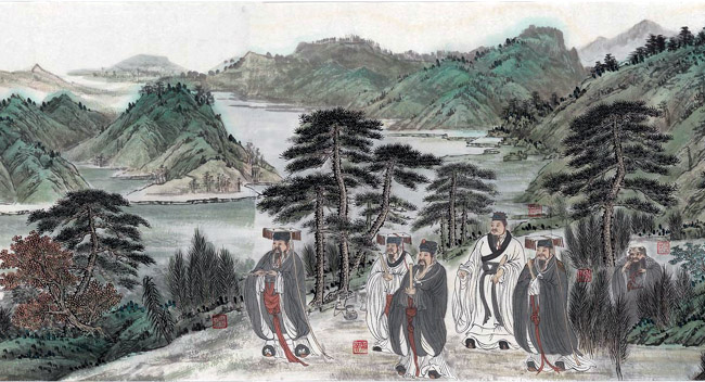 泰山胜迹图长卷(局部)