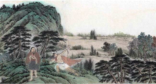 泰山胜迹图长卷(局部)