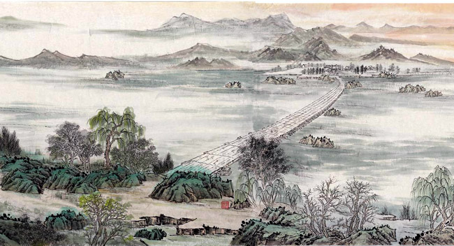 泰山胜迹图长卷(局部)