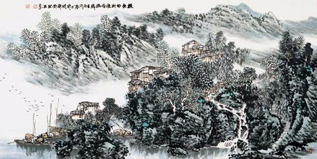 白崇然山水