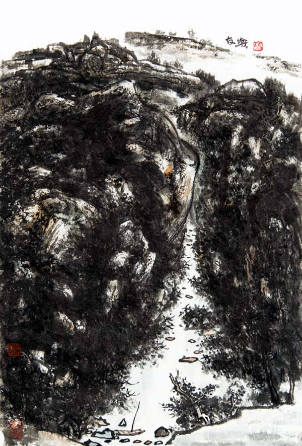 杨乐友山水画作品