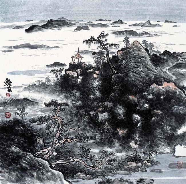杨乐友山水画作品