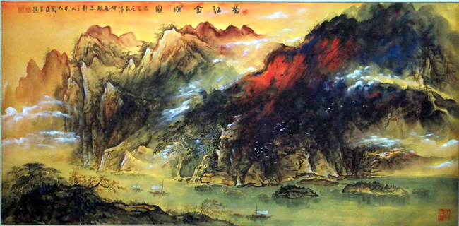 蒋大卫--蜀江金晖图