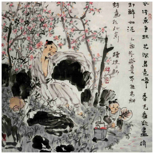 钟捷人物画作品