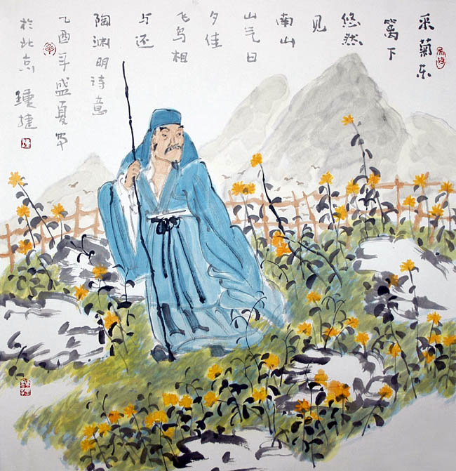 钟捷人物画作品