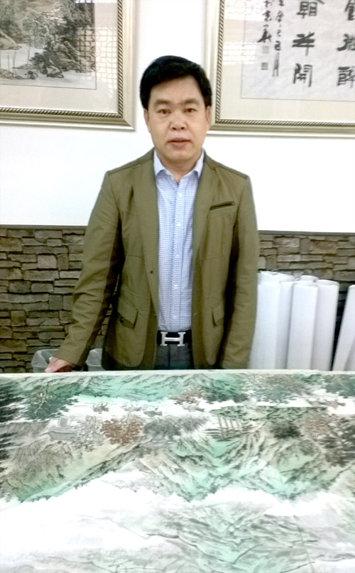 泰山胜迹图暨泰山胜迹诗联书法长卷主创人员:刘越冬
