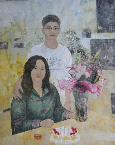自然出灵性——读俞旅葵的岩彩画