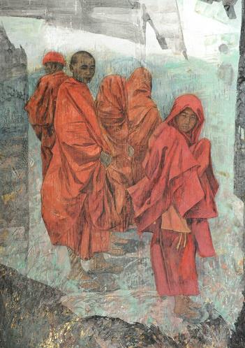 自然出灵性——读俞旅葵的岩彩画