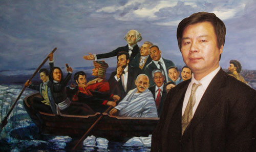 姚继成独创“穿越转思”画派 艺术之花在纽约绽放