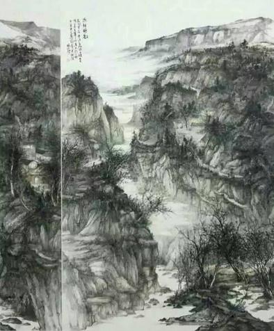 著名山水画家李国强创作的国画作品《太行秋韵》荣获“翰墨齐鲁·全国中国画作品展”优秀奖