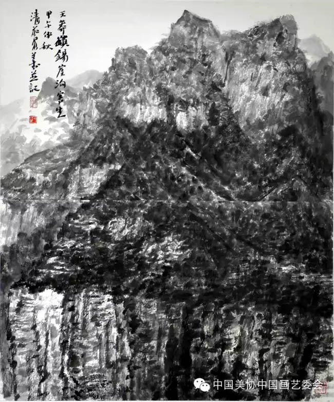 ��Ȫ��  ����ç�����¹�д���� 77x64cm