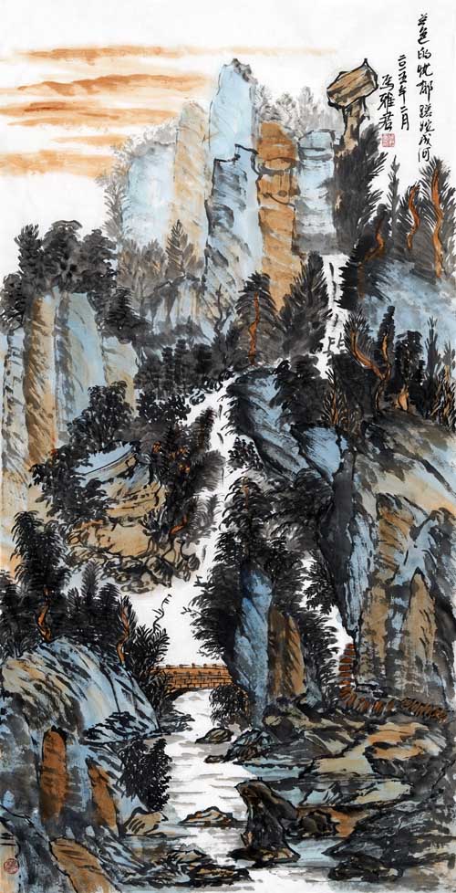马雅君作品《蓝色的忧郁蹉跎成河》
