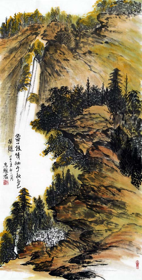 马雅君作品《盈一抹情怀于秋色相随》