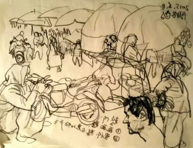 史国良先生最新新疆喀什速写纪实