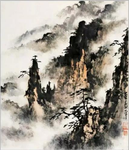著名画家董寿平笔下的黄山 值得借鉴收藏