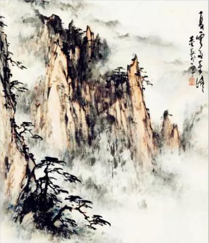 著名画家董寿平笔下的黄山 值得借鉴收藏