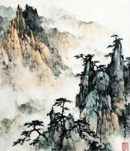 著名画家董寿平笔下的黄山 值得借鉴收藏