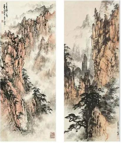 著名画家董寿平笔下的黄山 值得借鉴收藏