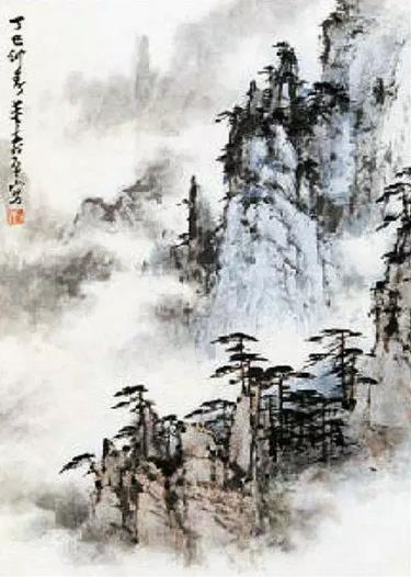 著名画家董寿平笔下的黄山 值得借鉴收藏