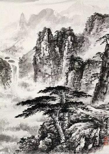 著名画家董寿平笔下的黄山 值得借鉴收藏