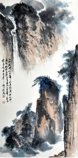 ��ú�ɽ��������ɽˮ����Ʒչ������Ļ