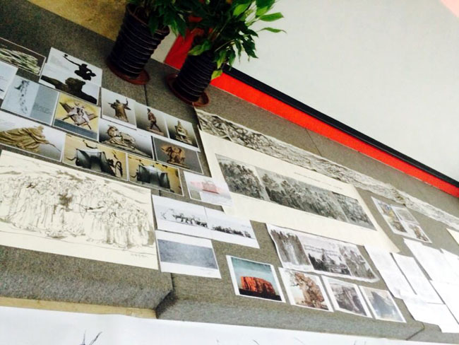 中国国家画院丝绸之路美术创作草图观摩会作品展示区