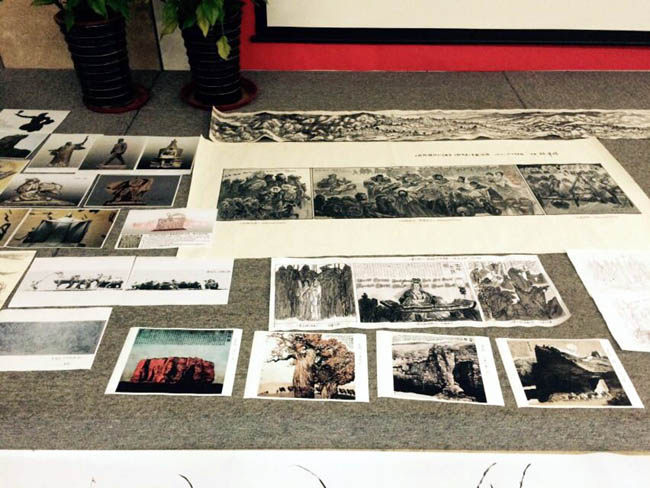 中国国家画院丝绸之路美术创作草图观摩会作品展示区