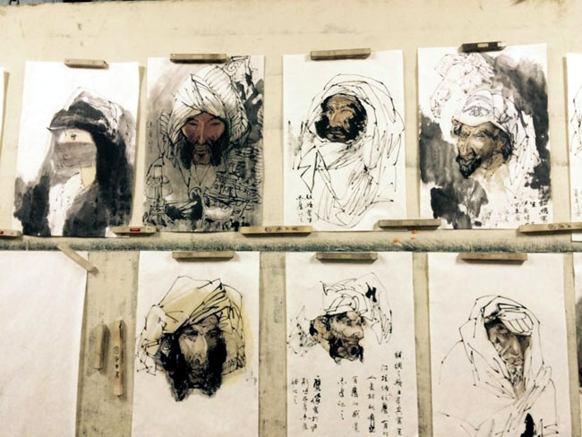 著名画家于志学先生创作的草图