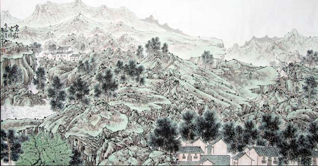 《嵩岳人家》94x178cm