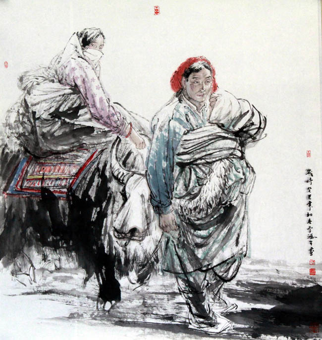 邵鸿萍作品:《归途》98cm×98cm