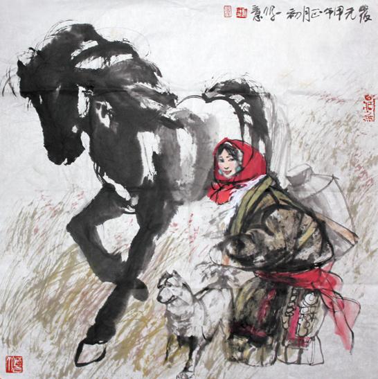 豪放大气 赞歌西部——浅谈刘筱元画作的题材和水墨