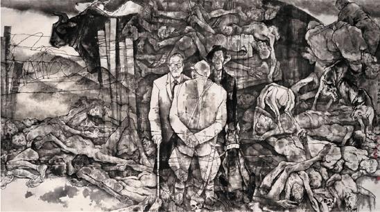 ��˼�� ��ͼ֮�塪��ͬ��������͹� 178��318cm 1980�� ֽ��ˮī