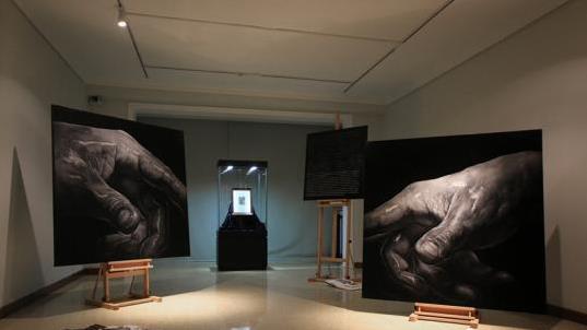 �¹������Ҷ��հ滭��Ʒ�ھ�չ��