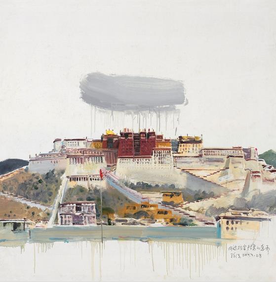 ���������㳡�ϵļ���-���-�ͻ�-2010��-120cm��120cm