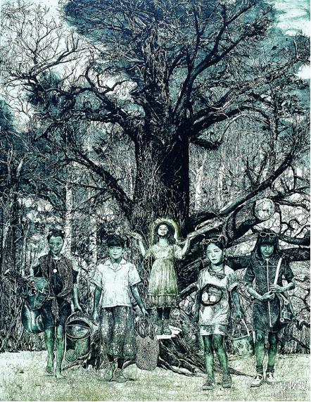 版画中展现新疆风情 魏谦版画艺术展在武汉开幕
