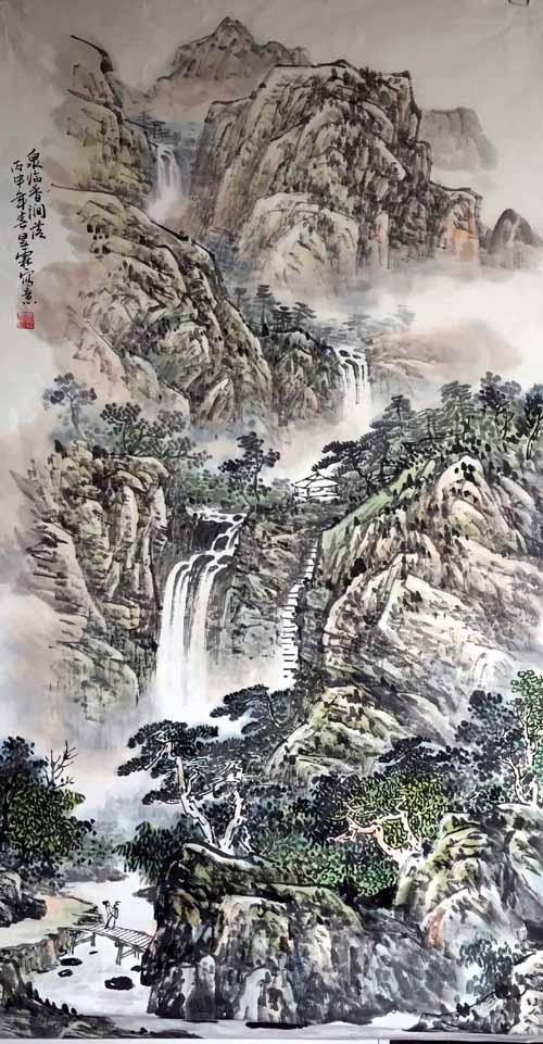 画家安明远先生作品:泉临香涧落