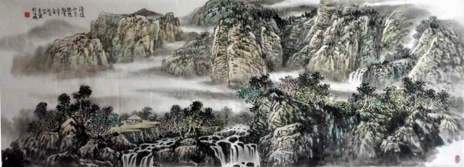 画家安明远先生作品:漫随山色听泉声