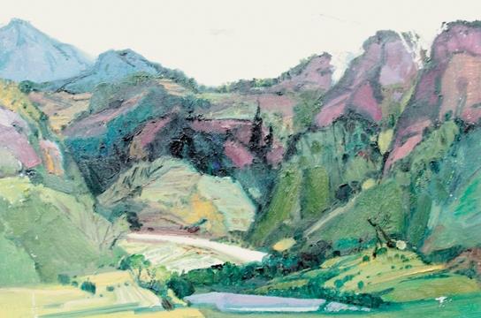 王辉 古堰画乡新韵 70×90cm 2016年 油画