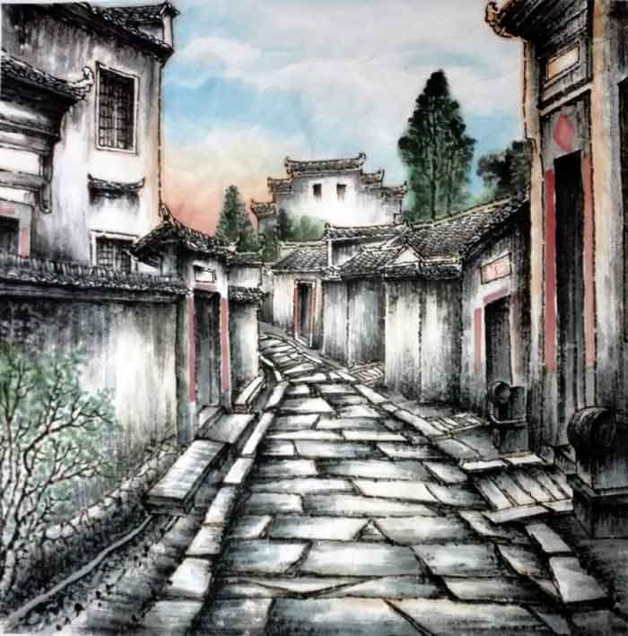刘东方中国山水画作品:徽韵沧桑系列之三