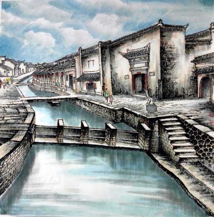 刘东方中国山水画作品:徽韵沧桑系列之四