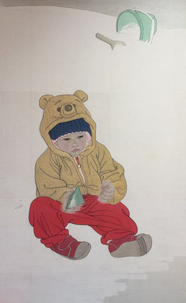 邵鸿萍先生工笔画作品(局部)