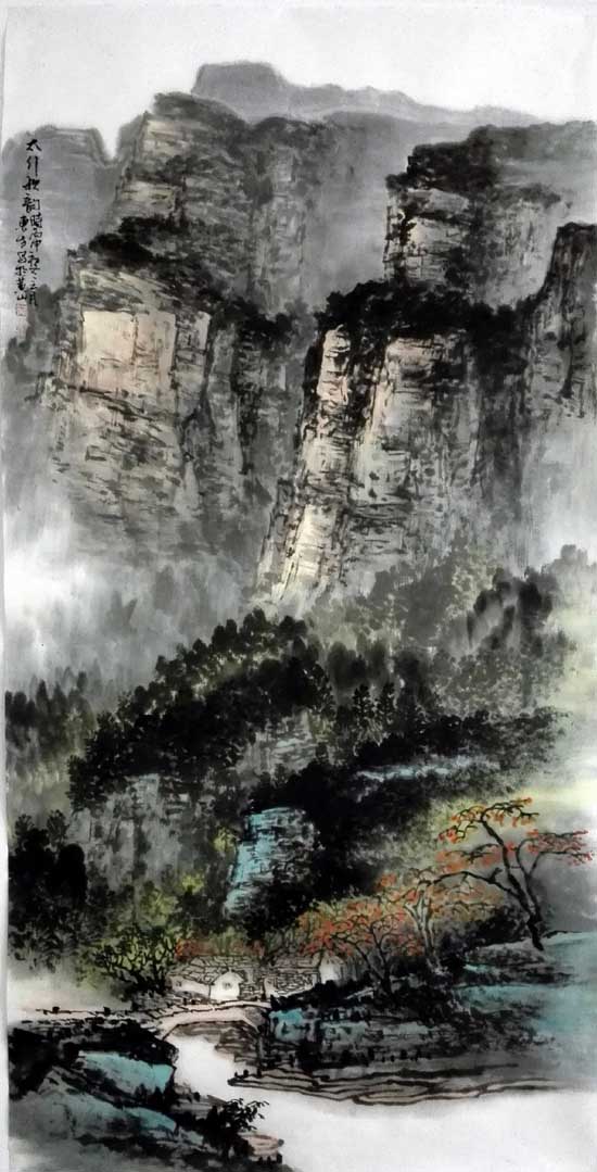 刘东方太行山写生作品:太行秋韵