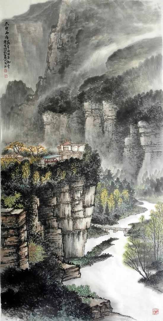 刘东方太行山写生作品:太行雨后
