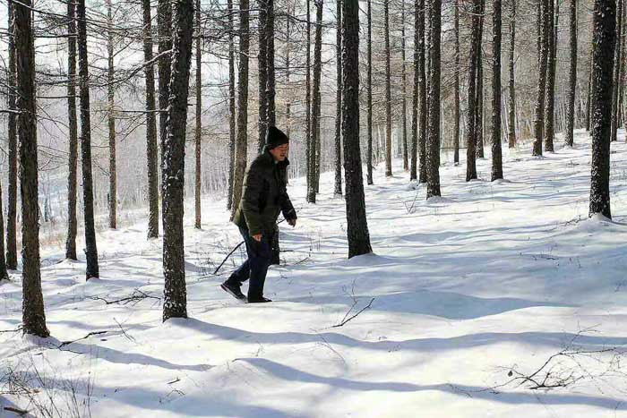 加宏杰为创作在大兴安岭牛尔湖等地体验生活