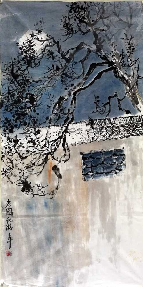方立平中国画作品:宣纸软片70×137