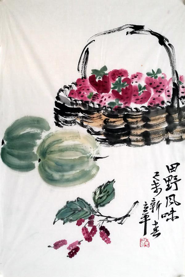 方立平中国画作品:宣纸软片45×69