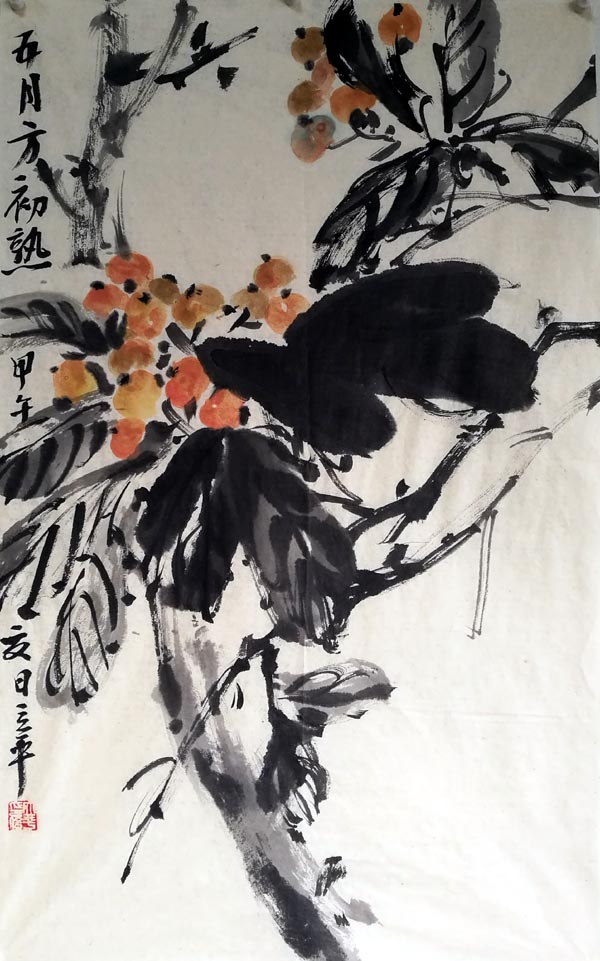 方立平中国画作品:宣纸软片48×78