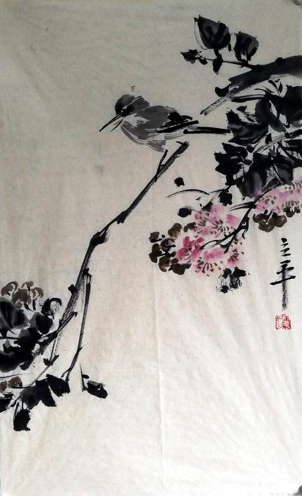 方立平中国画作品:宣纸软片48×78