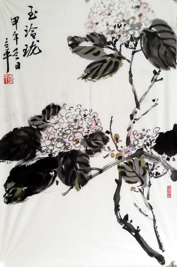 方立平中国画作品:宣纸45×69